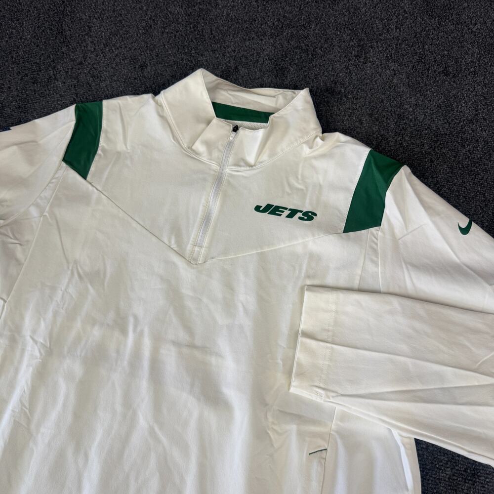 Nike New York‎ Jets Team Issue On Field Sideline 1/4 Zip Jacket Mens XL CW9167